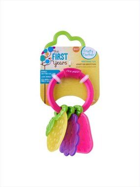 First Years Fruity Pink Ring Toddler Teether For 3M+  New Sealed ( ADD-ON ONLY )